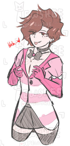 My OC in a show character's clothes